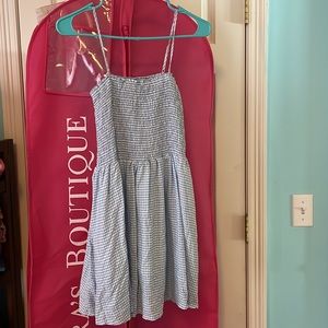 Lulu’s blue gingham dress